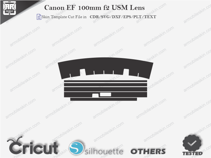 Canon EF 100mm f2 USM Lens Skin Template Vector