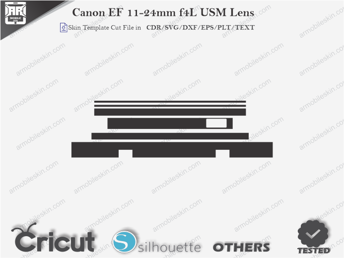 Canon EF 11-24mm f4L USM Lens Skin Template Vector