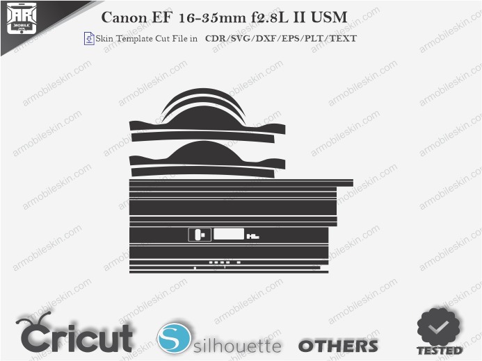 Canon EF 16-35mm f2.8L II USM Skin Template Vector