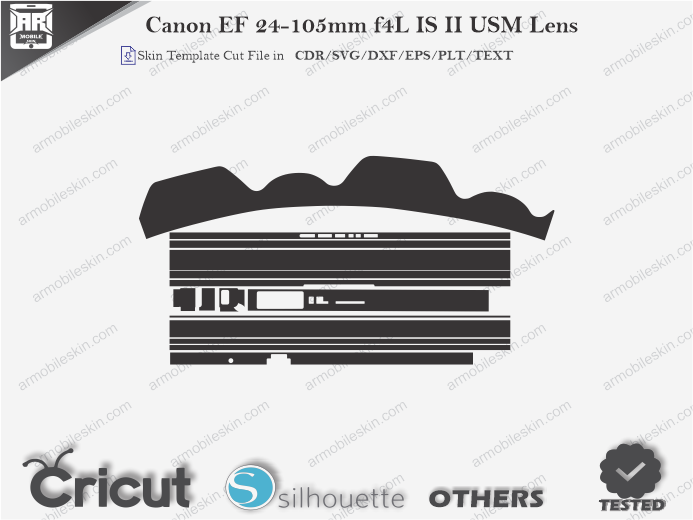 Canon EF 24-105mm f4L IS II USM Lens Skin Template Vector