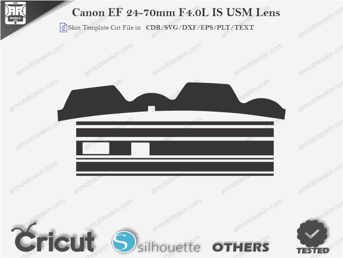 Canon EF 24-70mm F4.0L IS USM Lens Skin Template Vector