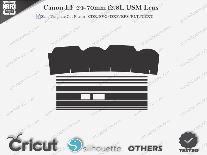 Canon EF 24-70mm f2.8L USM Lens Skin Template Vector