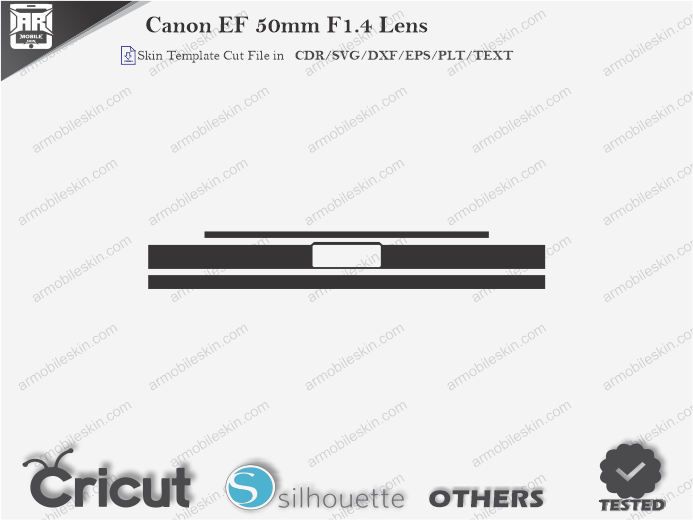 Canon EF 50mm F1.4 Lens Skin Template Vector