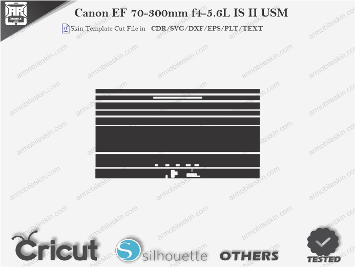 Canon EF 70-300mm f4-5.6L IS II USM Skin Template Vector