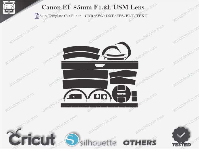 Canon EF 85mm F1.2L USM Lens Skin Template Vector