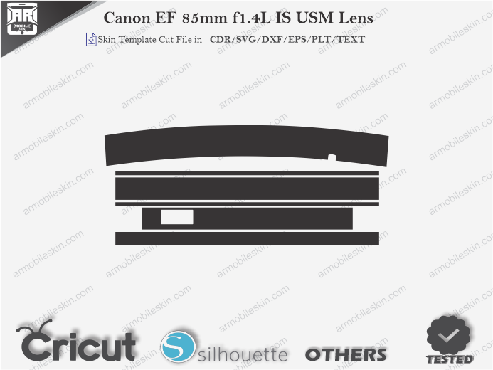 Canon EF 85mm f1.4L IS USM Lens Skin Template Vector