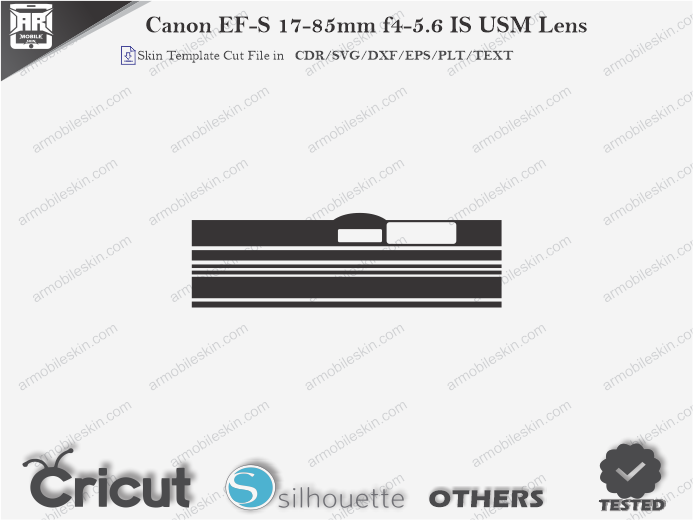 Canon EF-S 17-85mm f4-5.6 IS USM Lens Skin Template Vector