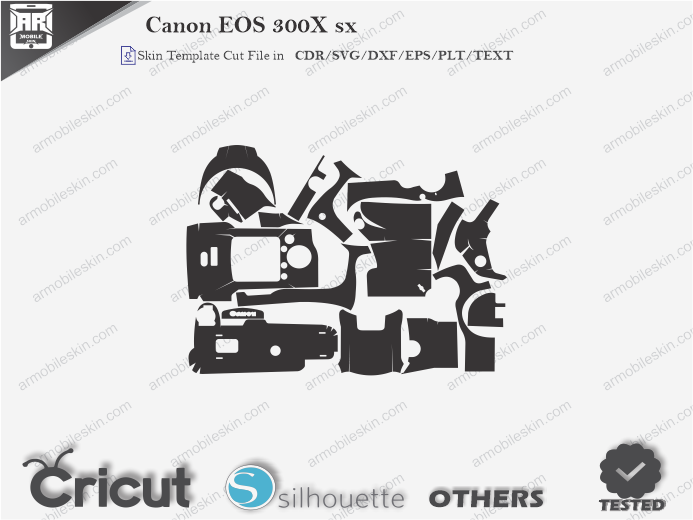 Canon EOS 300X sx Skin Template Vector