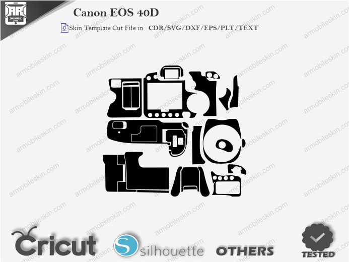 Canon EOS 40D Skin Template Vector