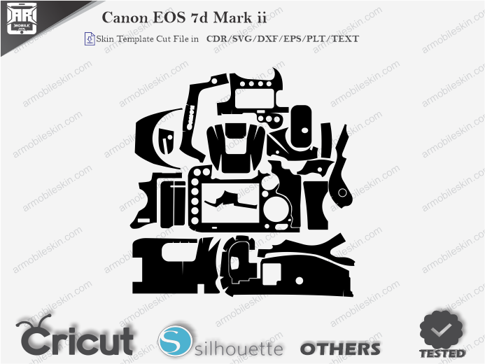 Canon EOS 7d Mark ii Skin Template Vector