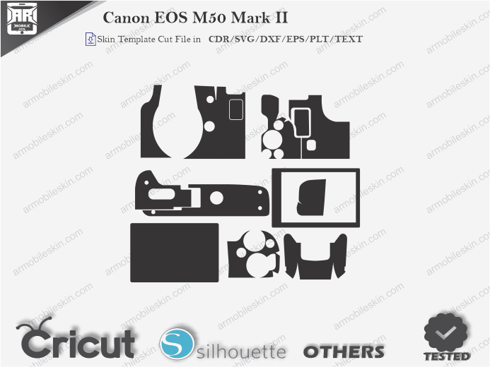 Canon EOS M50 Mark II Skin Template Vector