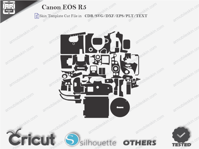 Canon EOS R5 Skin Template Vector