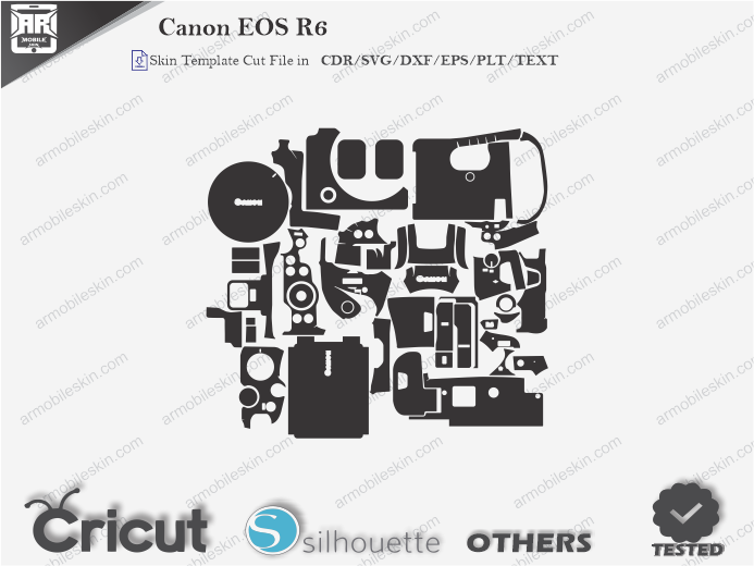 Canon EOS R6 Skin Template Vector