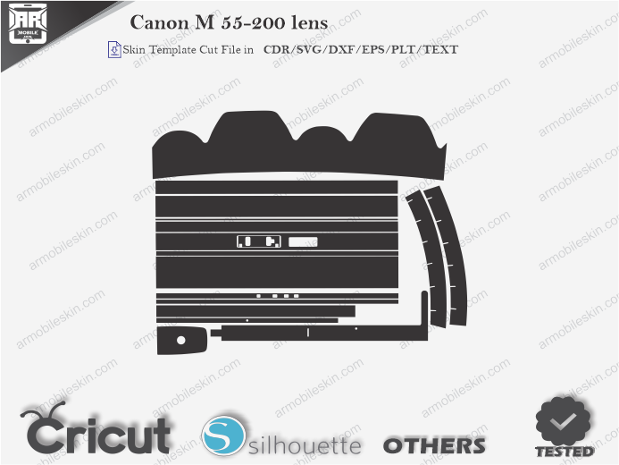 Canon EF-M 55-200mm Skin Template Vector