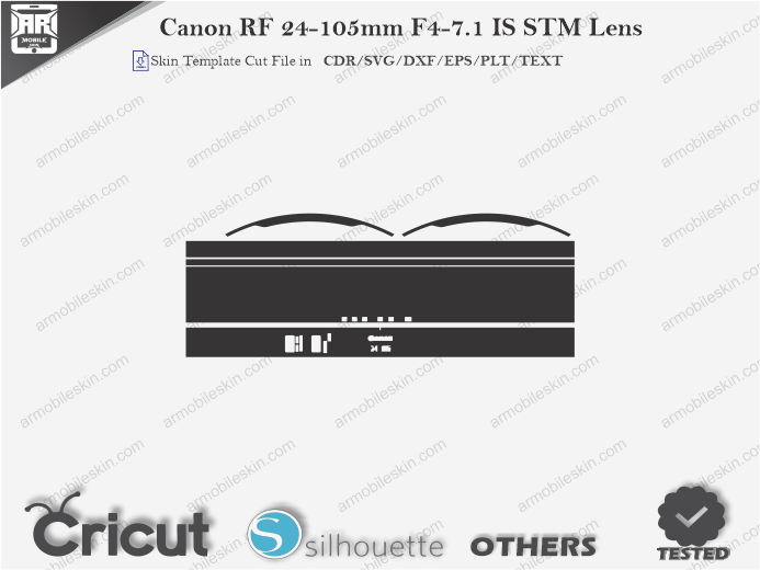 Canon RF 24-105mm F4-7.1 IS STM Lens Skin Template Vector