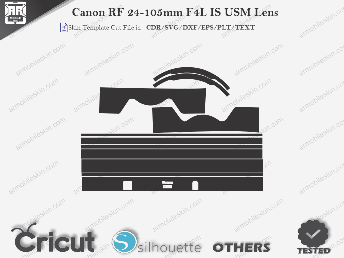 Canon RF 24-105mm F4L IS USM Lens Skin Template Vector