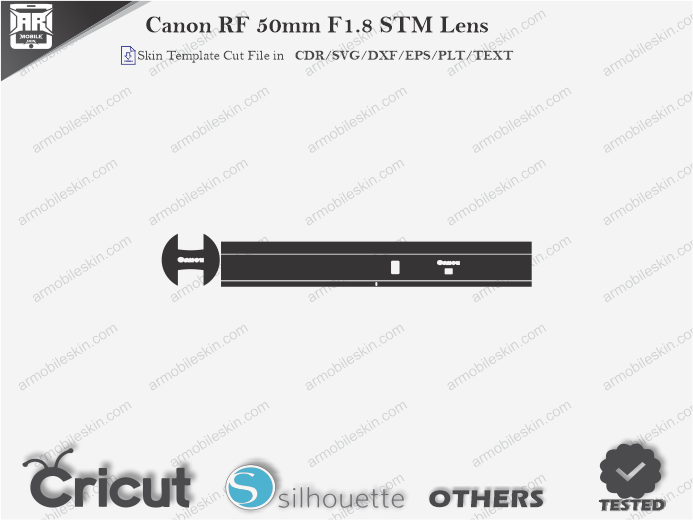 Canon RF 50mm F1.8 STM Lens Skin Template Vector