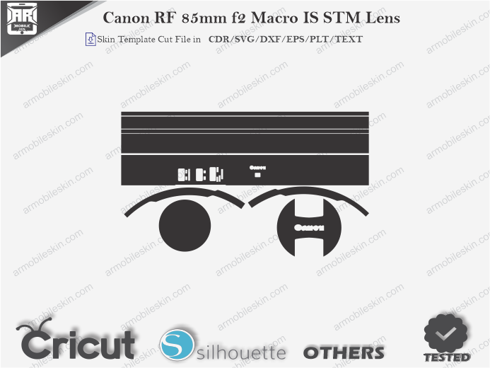 Canon RF 85mm f2 Macro IS STM Lens Skin Template Vector