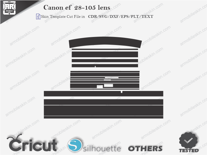 Canon EF 28-105mm lens Skin Template Vector