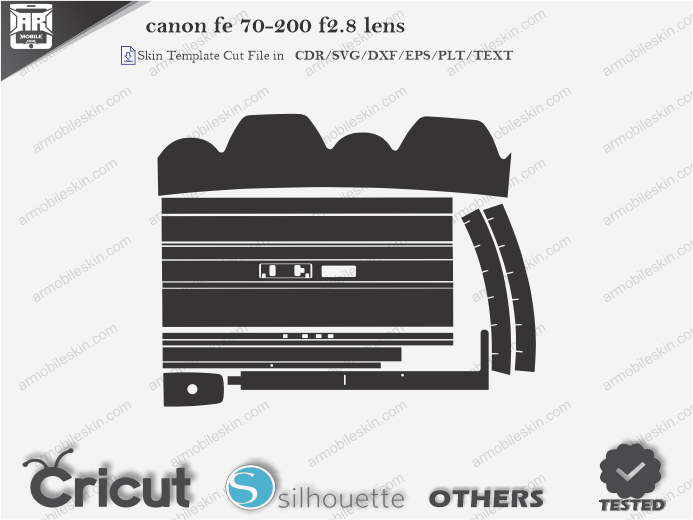 Canon EF 70-200mm f/2.8L IS USM Lens Skin Template Vector