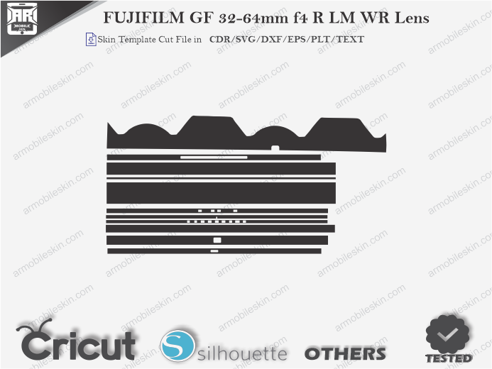 FUJIFILM GF 32-64mm f4 R LM WR Lens Skin Template Vector