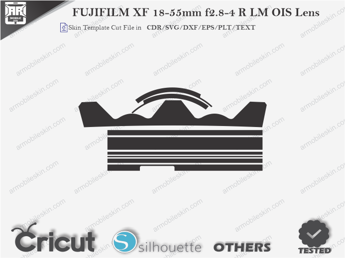 FUJIFILM XF 18-55mm f2.8-4 R LM OIS Lens Skin Template Vector