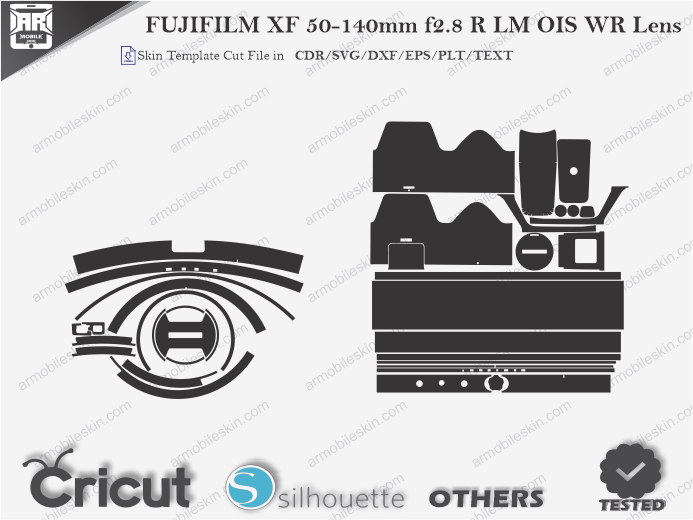 FUJIFILM XF 50-140mm f2.8 R LM OIS WR Lens Skin Template Vector