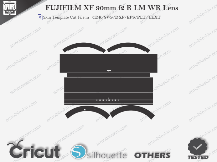 FUJIFILM XF 90mm f2 R LM WR Lens Skin Template Vector