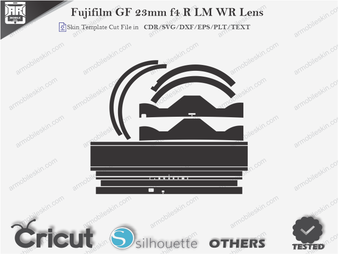 Fujifilm GF 23mm f4 R LM WR Lens Skin Template Vector