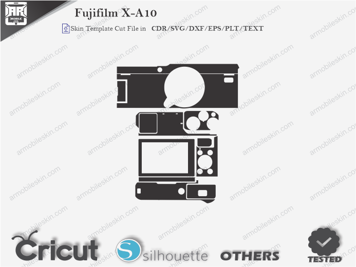 Fujifilm X-A10 Skin Template Vector