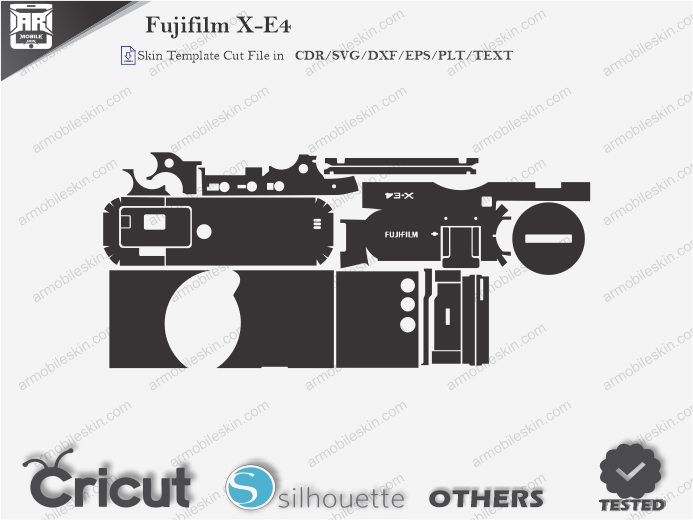 Fujifilm X-E4 Skin Template Vector