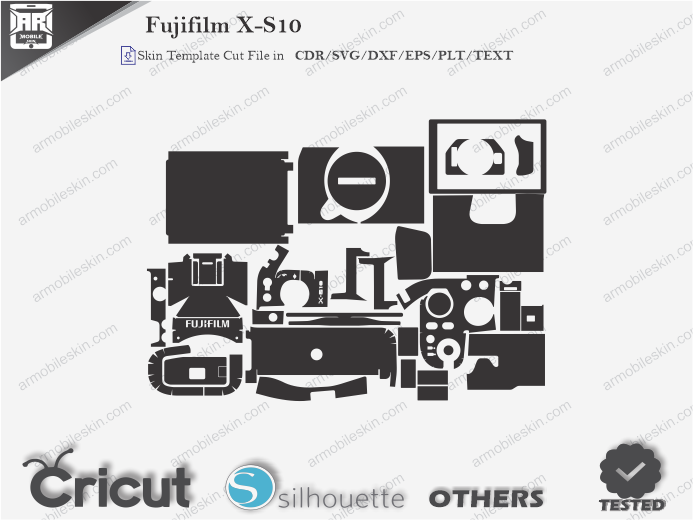 Fujifilm X-S10 Skin Template Vector