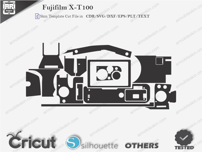 Fujifilm X-T100 Skin Template Vector
