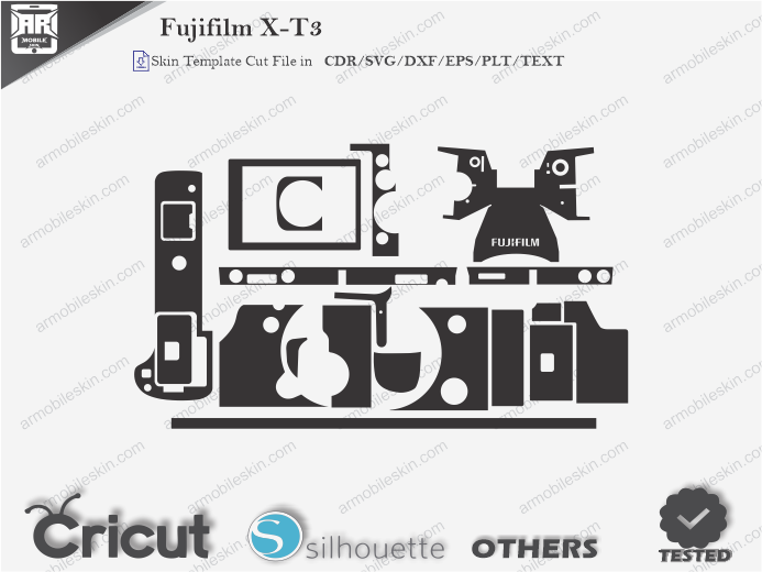 Fujifilm X-T3 Skin Template Vector