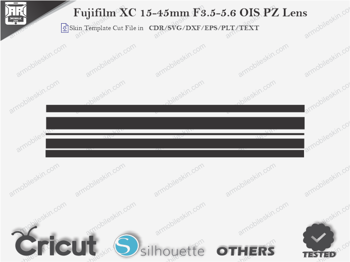 Fujifilm XC 15-45mm F3.5-5.6 OIS PZ Lens Skin Template Vector