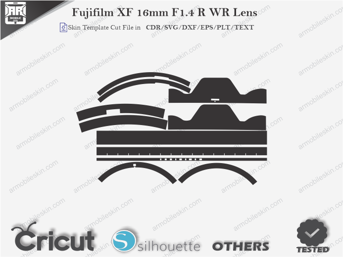 Fujifilm XF 16mm F1.4 R WR Lens Skin Template Vector