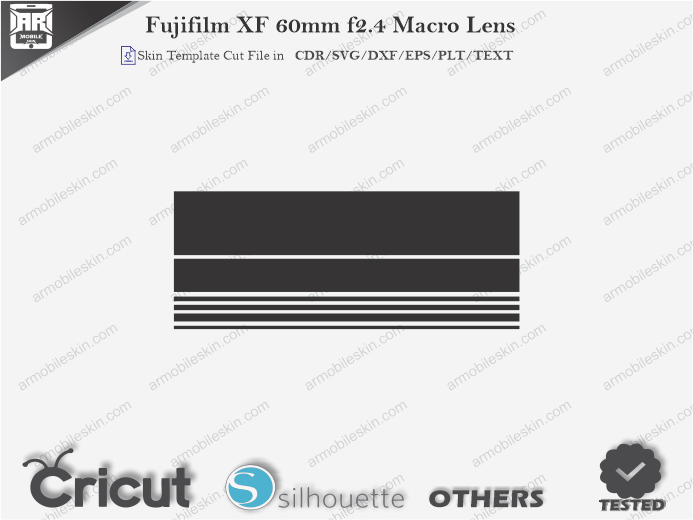 Fujifilm XF 60mm f2.4 Macro Lens Skin Template Vector