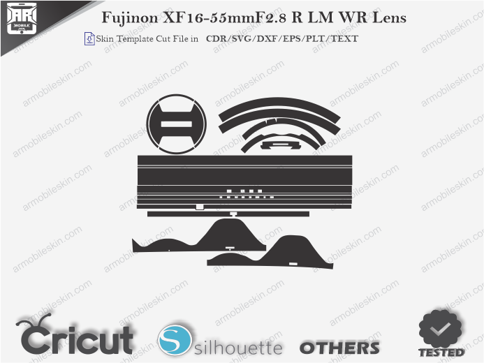 Fujifilm XF16-55mmF2.8 R LM WR Lens Skin Template Vector