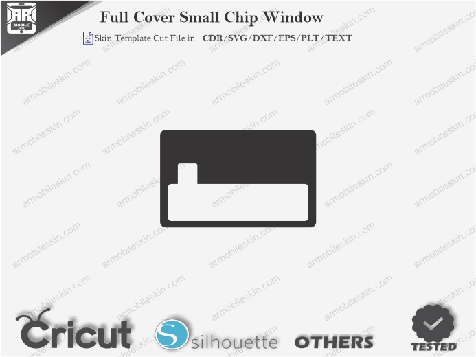 Full Cover Small Chip Window Skin Template Vector