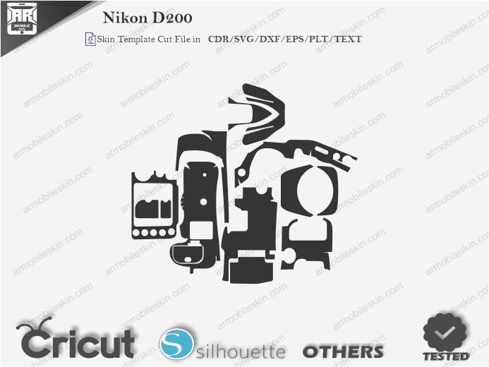 Nikon D200 Skin Template Vector