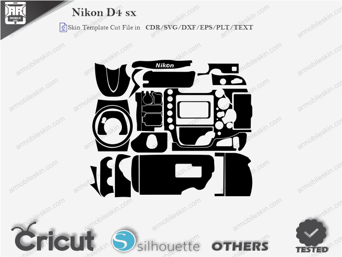 Nikon D4 sx Skin Template Vector