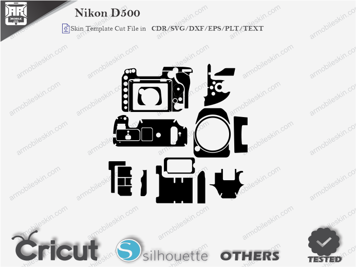Nikon D500 Skin Template Vector