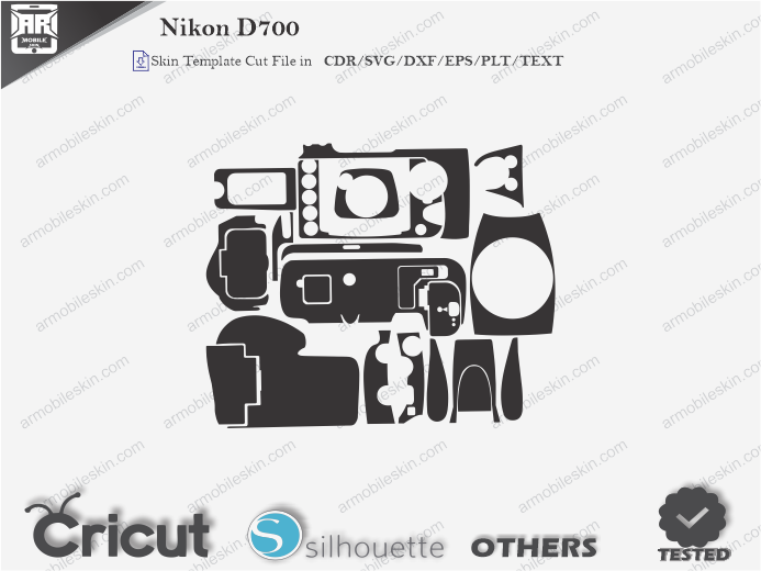 Nikon D700 Skin Template Vector