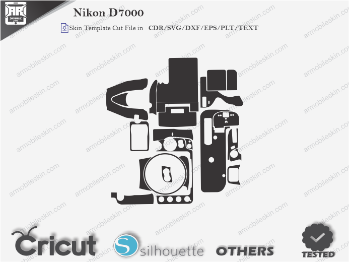 Nikon D7000 Skin Template Vector