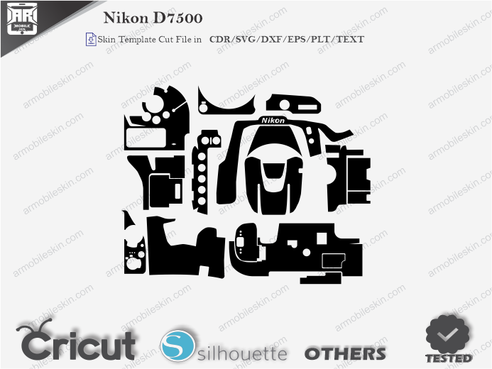 Nikon D7500 Skin Template Vector