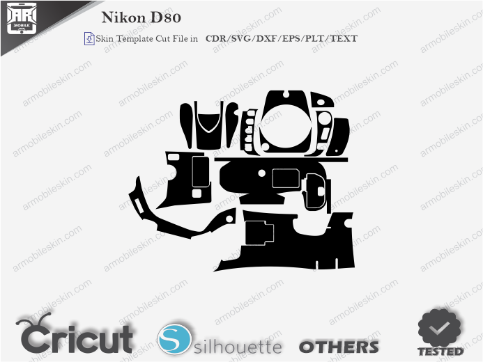 Nikon D80 Skin Template Vector