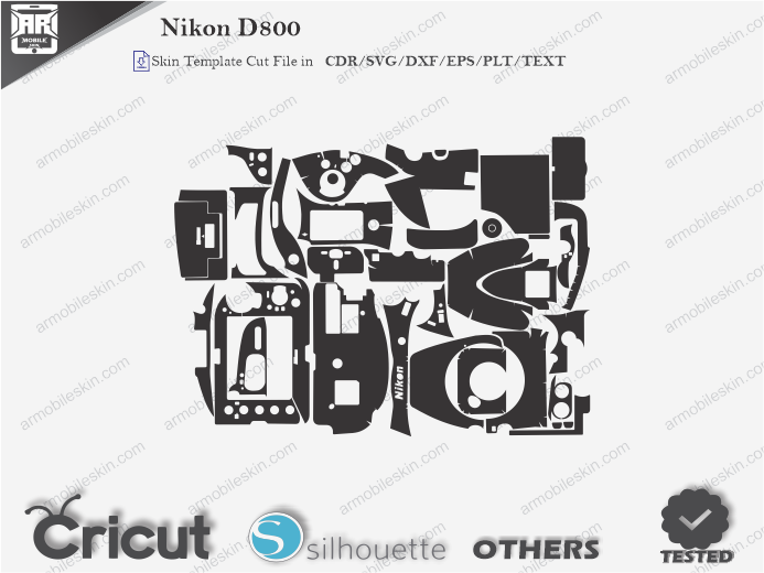 Nikon D800 Skin Template Vector