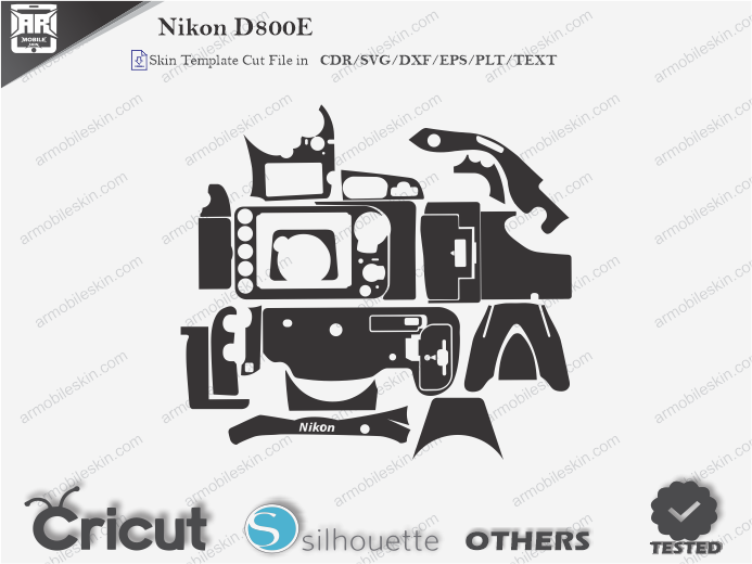 Nikon D800E Skin Template Vector