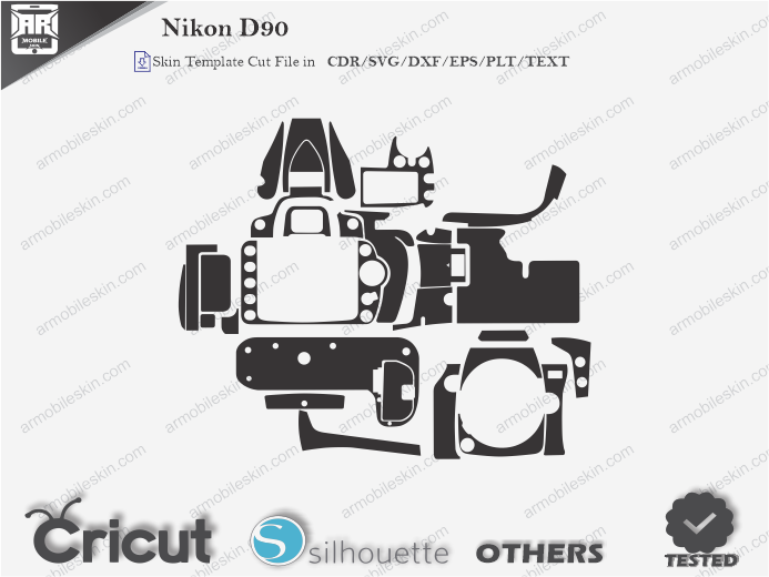 Nikon D90 Skin Template Vector