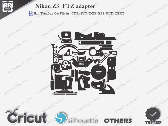 Nikon Z5 FTZ Adapter Skin Template Vector